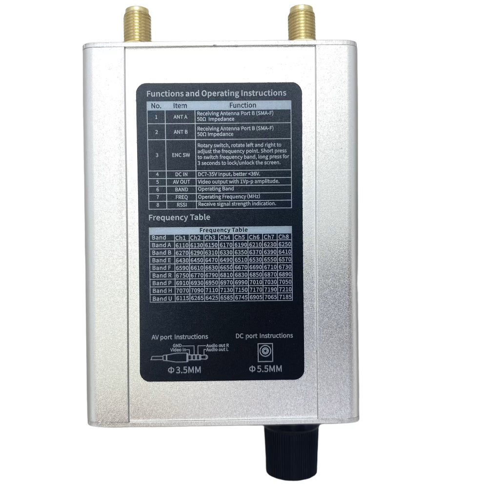 6–7GHz FPV Video Receiver VRX with Dual-Antenna Diversity for Long-Range Drones